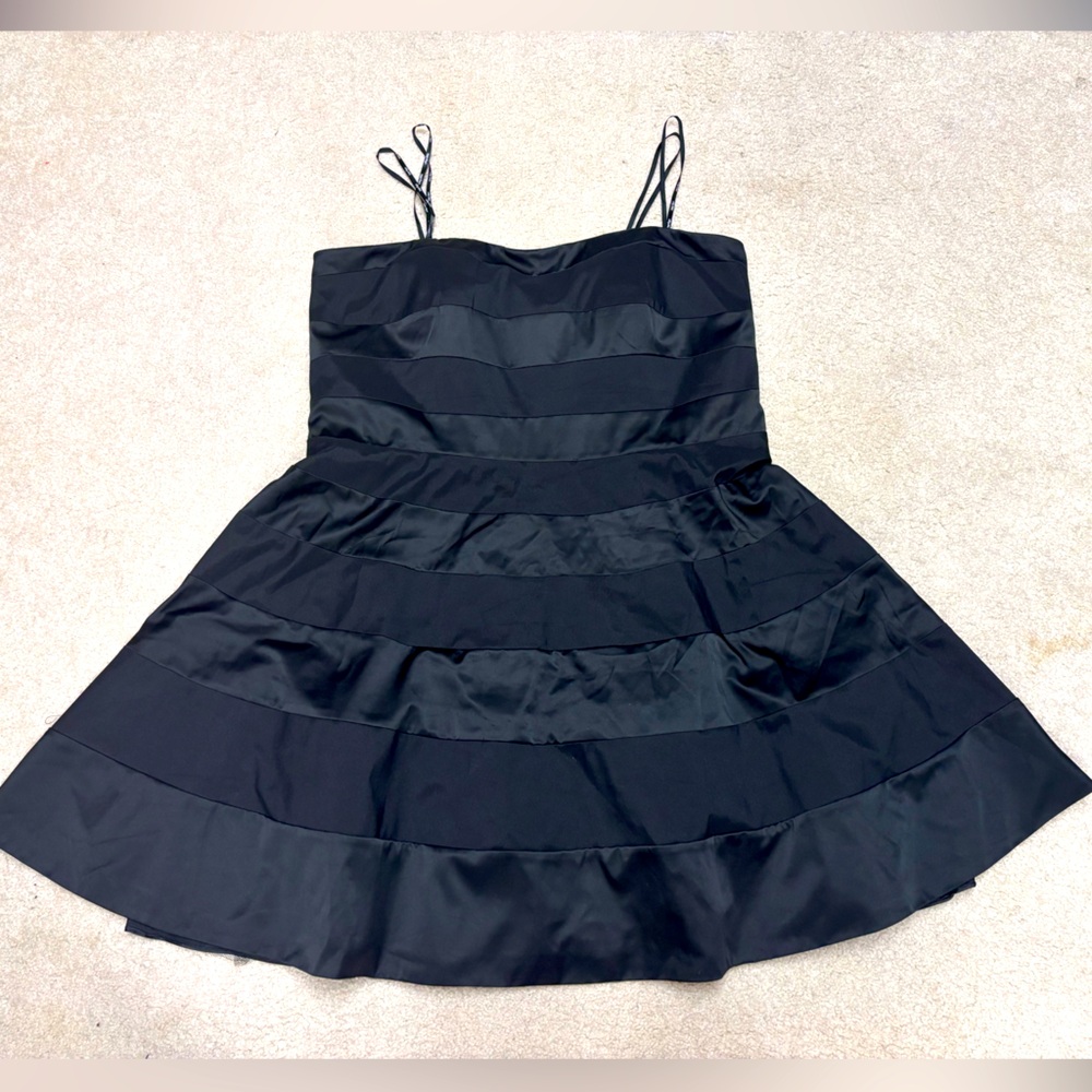 City Chic Black Satin strapless dress